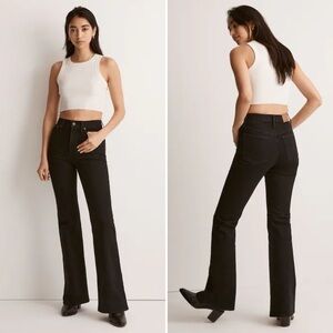 Madewell The Petite Perfect Vintage Flare Jeans Sherborn Black Wash Size 28 P